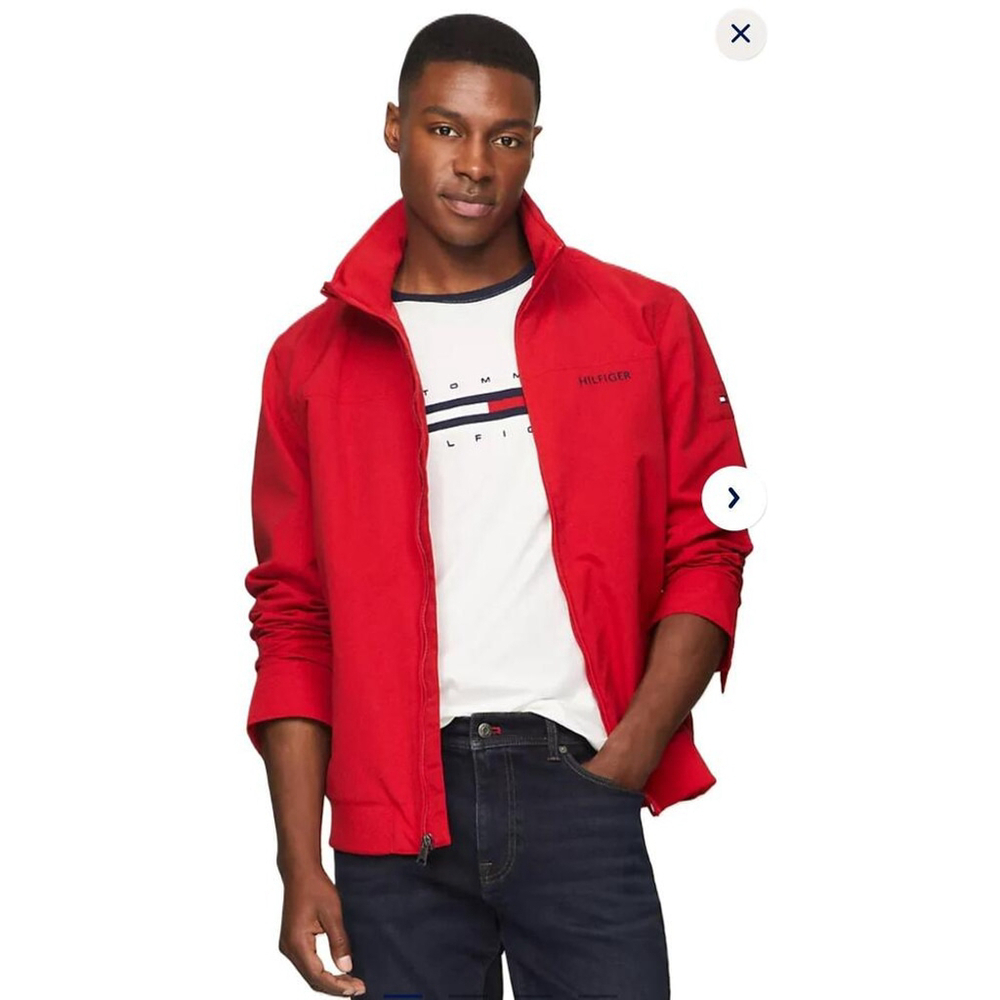 Tommy Hilfiger Mens Red Hooded Jacket XL